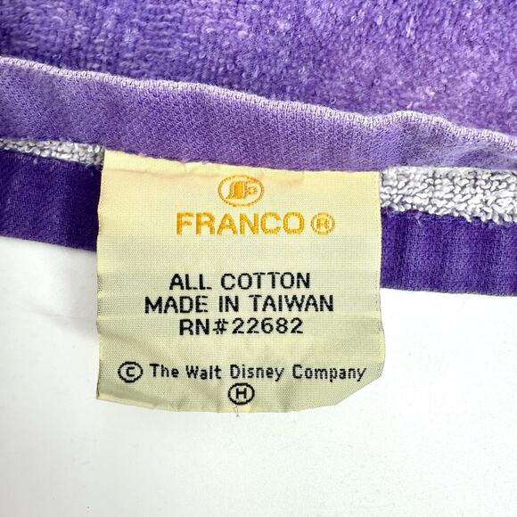 Vintage 90s Disney Mickey Silhouette All Over Print Beach Towel by Franco RARE! - Picture 5 of 10